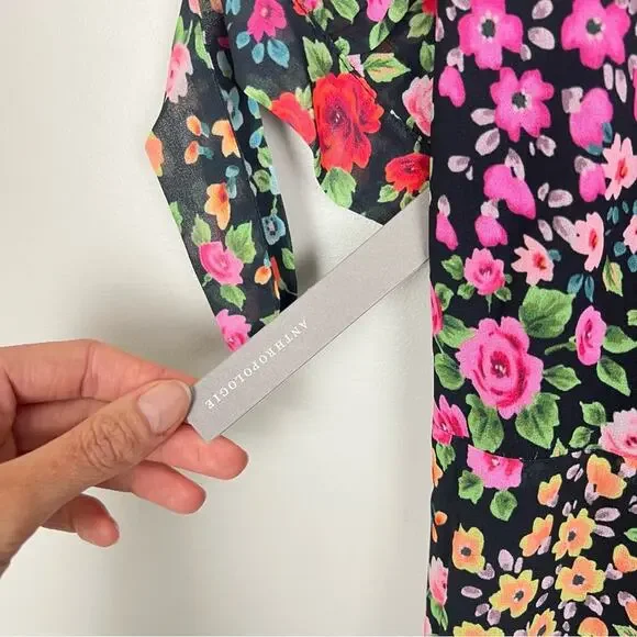 NWT Yumi Kim Kingston Garden Bella Dress sz XXS Black Floral *bump friendly* - Picture 10 of 14